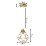 Vintage Pendant Lamp Iron Frame Ceiling Lighting Paint Restaurant Teahouse Chandelier Indoor Wrought Metal Modern Pendant Lights