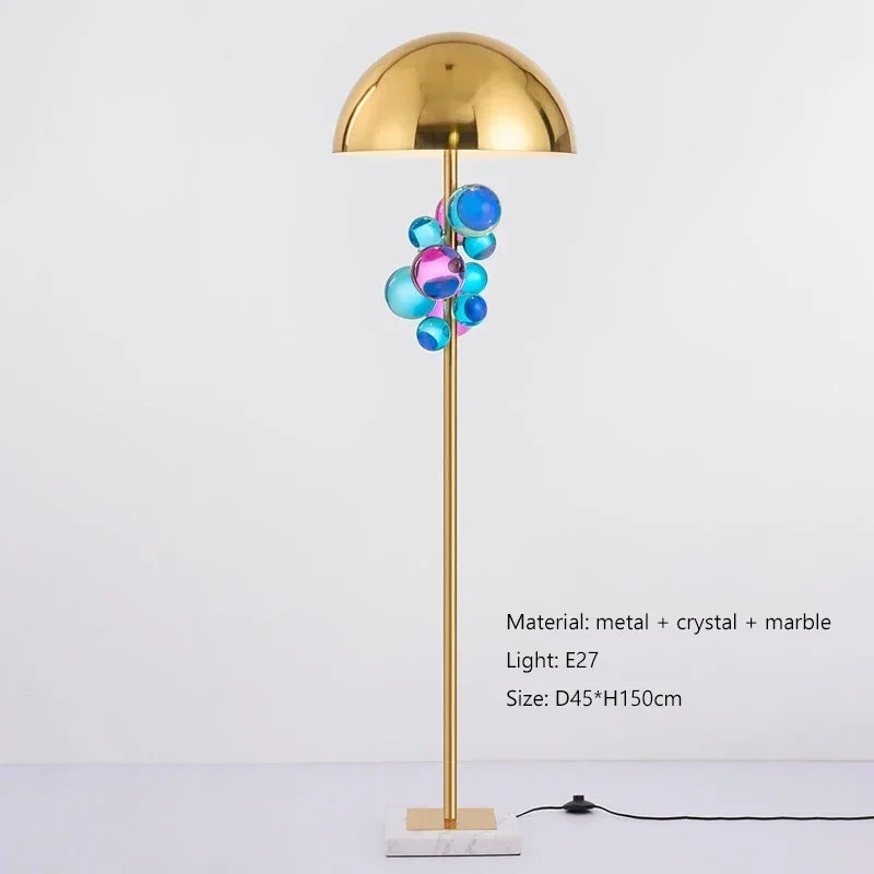 Light Luxury Creative Crystal Table Lamp Colorful Crystal Transparent Bedroom Study Table Lamp Postmodern Table Lamp Room Decor