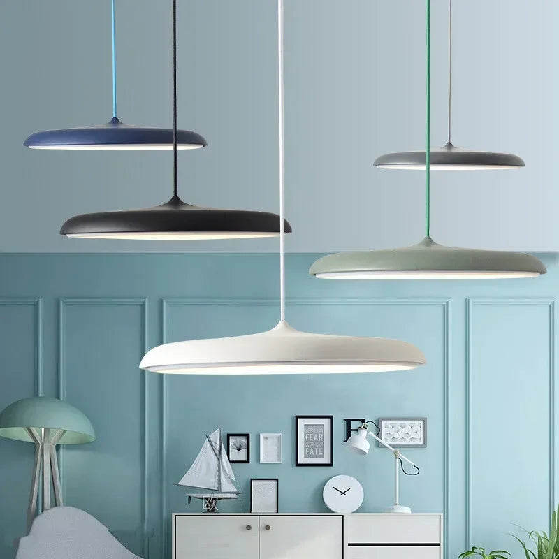 Modern Led Pendant Lights for Dining Room Office Desks Kitchen Bedroom Black Chandelier Home Decoration Hanging Light Fixture