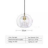 Nordic Glass Pendant Light LED Hanging Lamp For Dining Room Living Room Coffee Shope Home Indoor Decors Lighting Fixtures