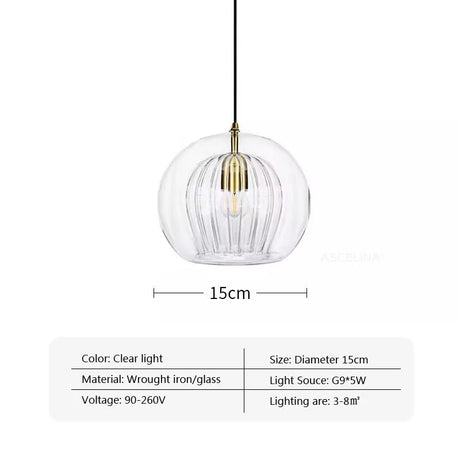 Nordic Glass Pendant Light LED Hanging Lamp For Dining Room Living Room Coffee Shope Home Indoor Decors Lighting Fixtures
