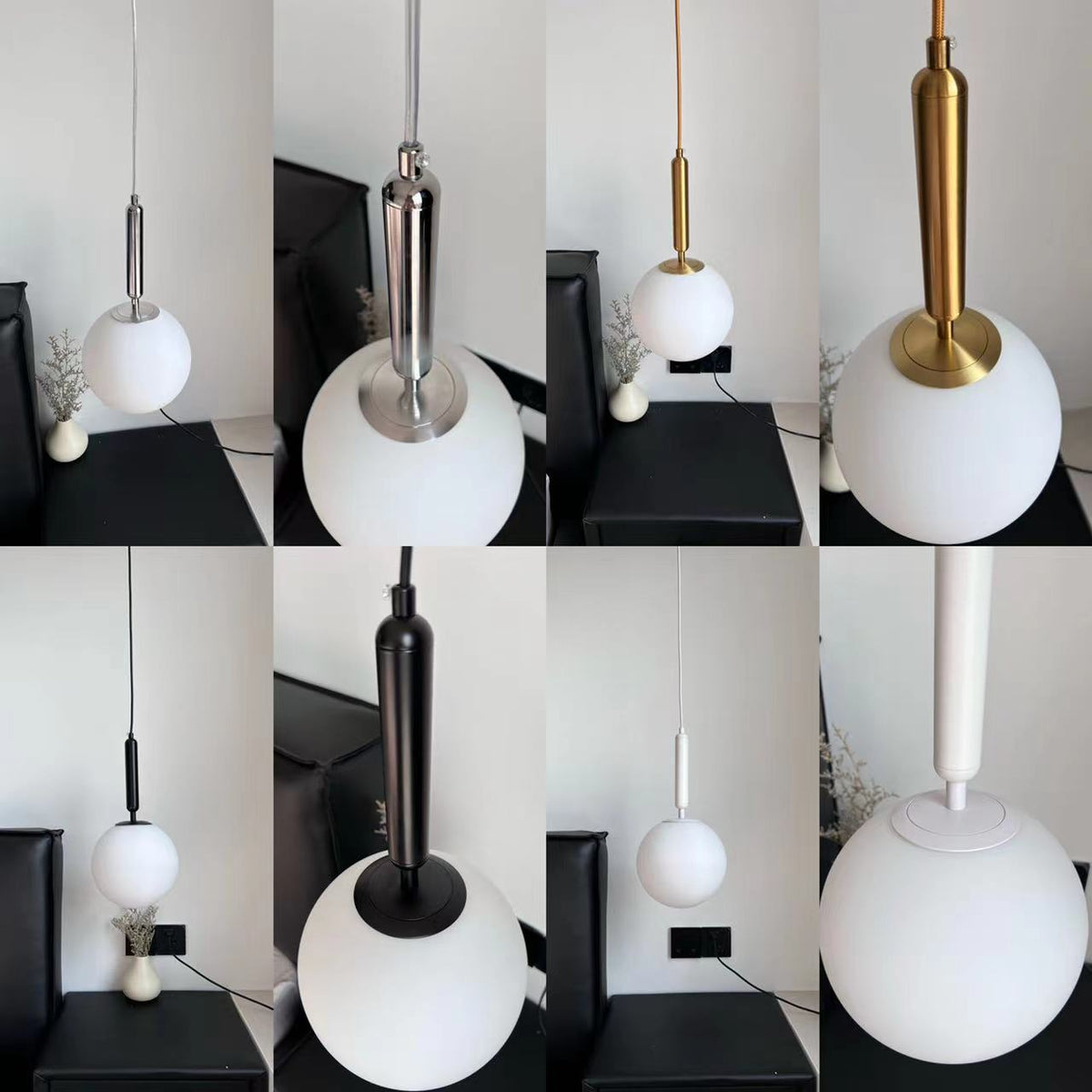 Modern Glass Ball Led Pendant Lamp Fixtures Bedside Gold Indoor Kitchen Hanging Lights Luminaire Dining Room Lighting Decoration