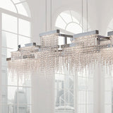 Postmodern Luxury K9 Crystal Chandelier Led G9 Chrome Steel Chandelier Dining Room Living Room Home Hanging Lighting Fixtures