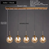 Modern Luxury Glass Chandelier - Nordic Metal LED Pendant Light