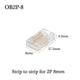 COB LED Wire Connector 5 8 10mm Connection Solderless Mini Buckle FCOB RGB CCT LED Strip Lights 2 3 4 Pin No Dark Area Connector