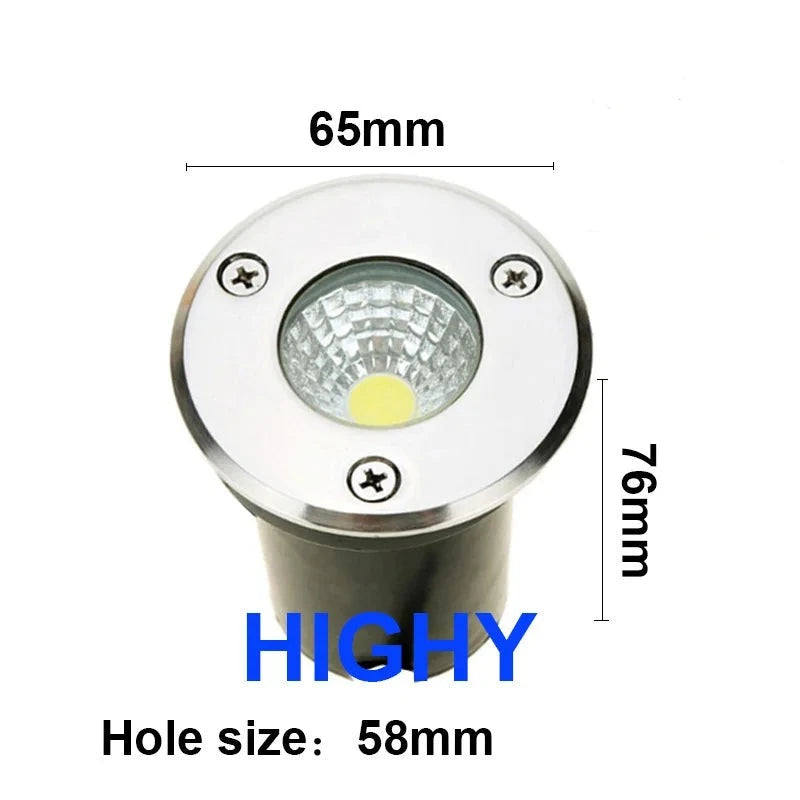 LED Underground light 3W 5W 10W COB Floor Lamp Outdoor Ground Spot Landscape Garden Square Path Buried Yard 85-265V DC12V IP68