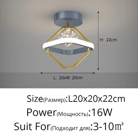 Mini Aisle LED Chandelier For Porch Corridor Hallway Lamps Star Decoration Kitchen Gallery Bedroom Villa Office Indoor Lights