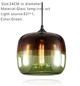 Europe Hanging Glass Pendant Light Fixtures E27 LED pendant Lights For Cafe Bar Restaurant Living Dinning Room Bedroom Lusters'