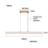 Linear Natural Stone Design 2026 Chandelier Lighting  Dimmable LED Pendant Light Para Sala Estar Hanging Lamps For Dinning Room