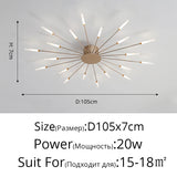 2025 New fireworks led Chandelier For Living Room Bedroom Home chandelier Modern Led Ceiling Chandelier Lamp Lighting chandelier