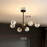 2026 for Nordic LED crystal spherical ceiling chandelier for dining living room bedroom luxury main light simple indoor