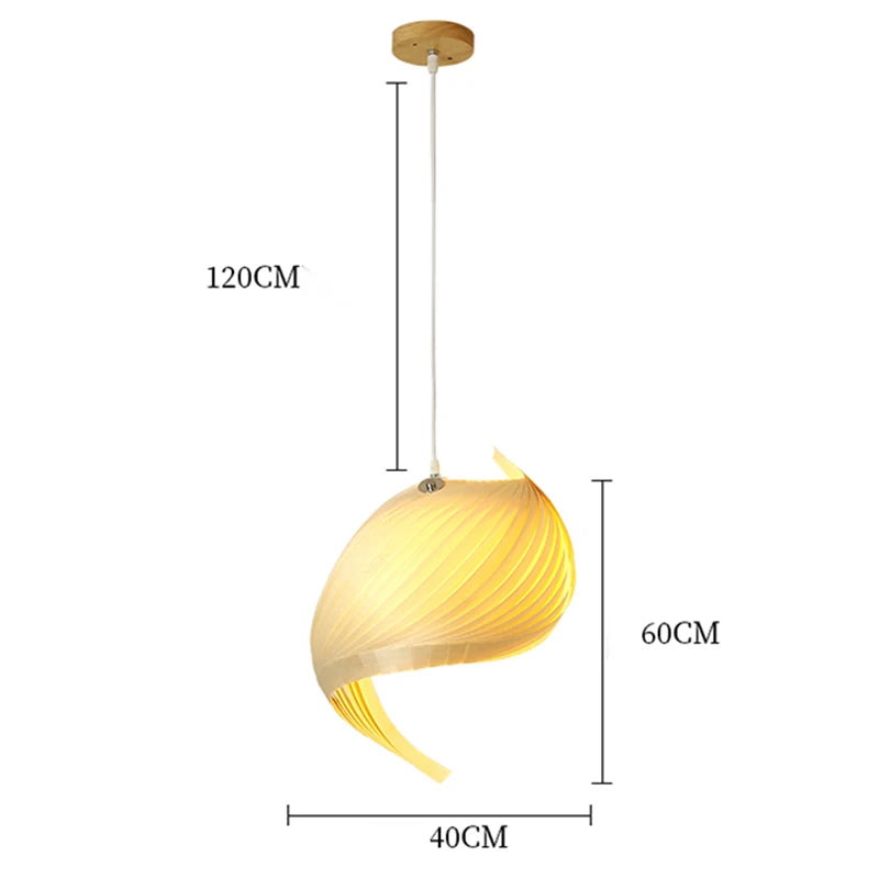 Japanese Unique Wooden LED Pendant Lamps Creative Living Room Restaurant Coffee Shop Art Chandelier Home Decor Lights Fixtures