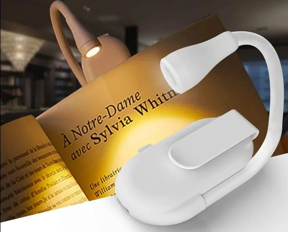 Book Light Reading Lights for Books in Bed Led Book Night Lamp Rechargeable 3 Color Stepless Brightness Clip on Reading Lamp