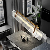 Nordic Modern Minimalist Acrylic Strip Pendant Light Dining Room Study Exhibition Hall Bar Counter Hanging Lamp Lighting Fixture