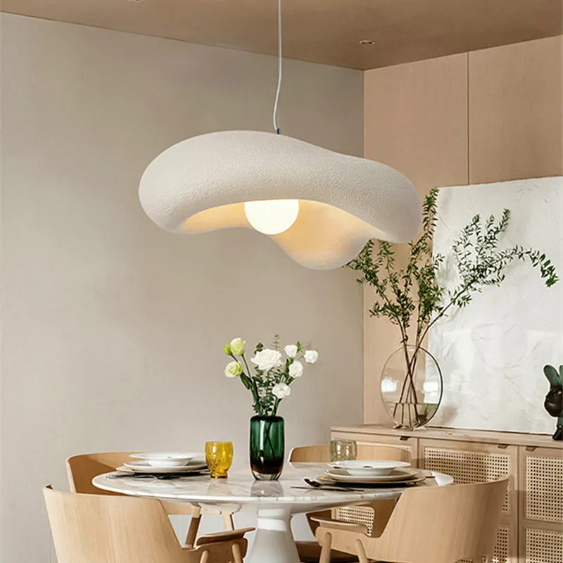 Nordic New Wabi-Sabi Cream Restaurant LED Chandelier Minimalist  Bedroom Bar Table Suspend Lamp Homestay Deco Cafe&#39;s Hanging Light