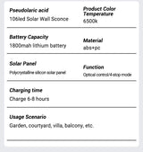 106LED Solar Light Outdoor Waterproof with Motion Sensor Floodlight Remote Control 3 Modes for Patio Garage Backyard Solar Lamp