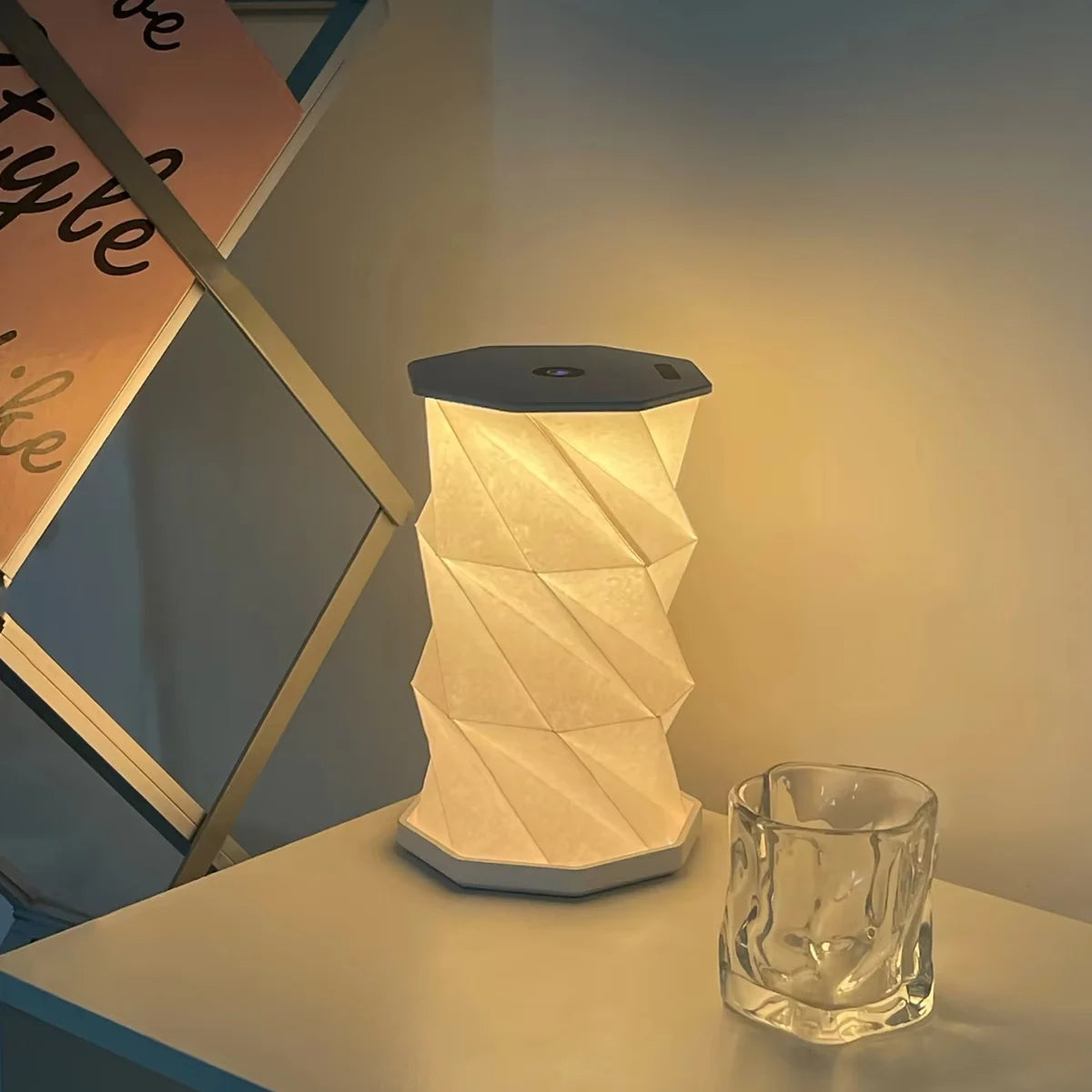 Modern LED Bedside Lamp - Minimalist Foldable Nightstand Light for Reading
