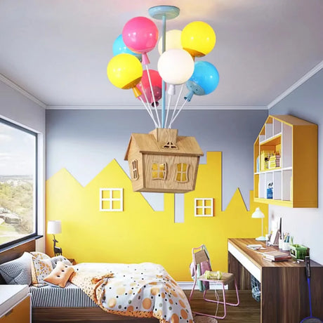 Modern New Pendant Lights Nordic Creative Ceiling Chandelier Dyed Balloon Cartoon Lights for Children's Princess Room Bedroom