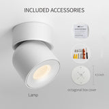 Surface Mounted LED Downlight Indoor Ceiling Light 7W/9W CRI97 Dimmable Adjustable Angle for Corridor Living Room Foyer