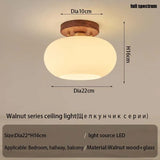 Home Lighting Walnut Copper LED Ceiling Light Corridor Living Room Light Interior Decoration Modern Ceiling Light Fixtures
