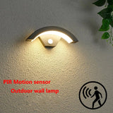 Motion Sensor Led Wall Lamp Outdoor Waterproof Front Door Lighting Garden Decor Porch Wall Light Garage Exterior Sconce Outside