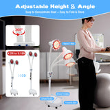 Red Light Therapy LED Electric Infrared Baking Lamp 275W Double-head 360° Adjustable Temperature Heat Lamp Remote Control With Rotating Pulley Base