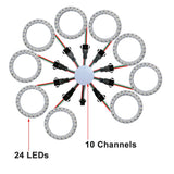 LED Sparkle Ring Light Circle Module WS2812B Individually Addressable RGB Atmosphere Lamp 17 Key Music Remote Control for Party