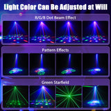 Mini 30W RGB Beam Pattern Moving Head Light - DMX & Sound-Activated Strobe Stage Light for DJ, Disco, Party & Christmas