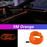 5M Car Interior LED Strip Light - Neon EL Wiring Decorative Lamp for Auto
