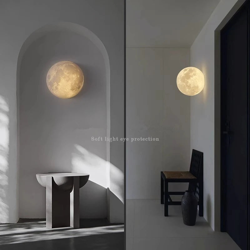 Half Circle Lunar Ceiling Light, Half Circle Wall Light, Hallway Staircase, Bedroom, Bedside, Dining Room, Creative Wall Light