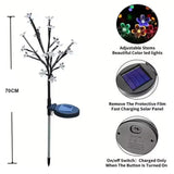 Solar Cherry Blossom Ground Lamps - Waterproof Outdoor LED Garden Flower Lights