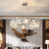 Villa Living Room Luxury Crystal Chandelier Starry Sky Duplex Hollow Staircase Hotel Lobby LED Pendant Lamp Home Decor Lighting