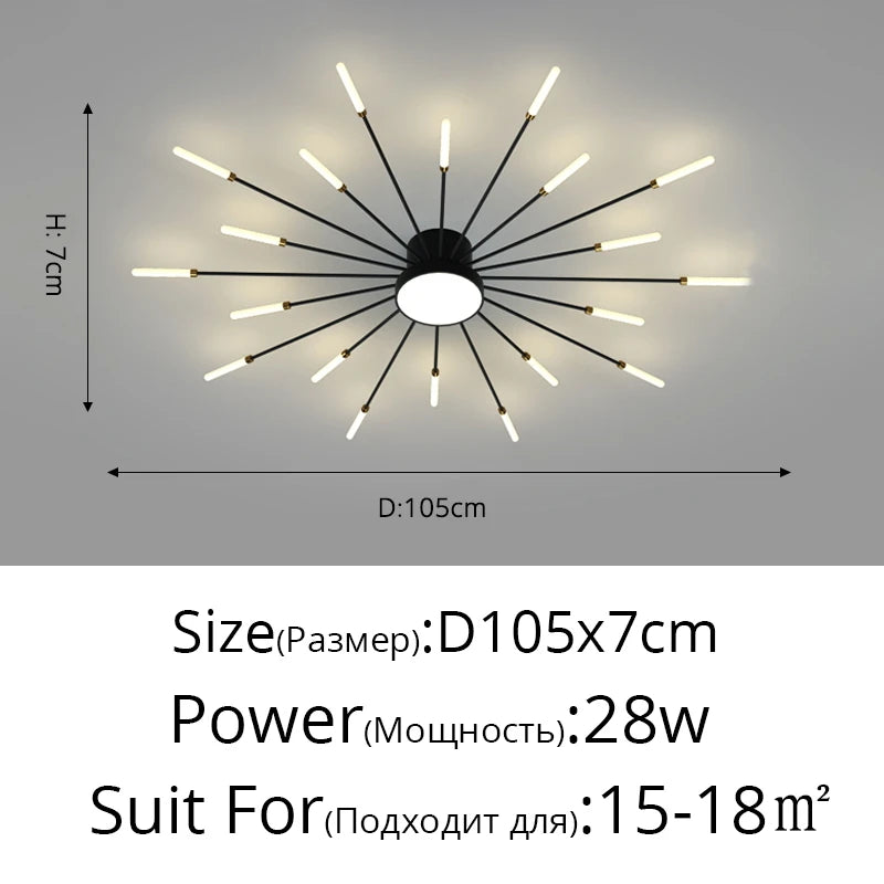 2025 New Creative fireworks Modern led Chandelier For Studyroom Bedroom Kitchen hall Lighting Decor Indoor Lamp Warm Home Lustre