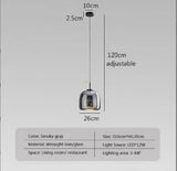 Modern LED Glass Pendant Lights Plating For Living Room Bedroom Restaurant Bar Hotel Indoor Warm Light Decorative LED Lighting