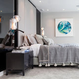 Nordic Glass Marble LED Pendant Lamp For Bedroom Bedside Dining Room Bar Bathroom Villa Art Decoration Small Chandelier Light