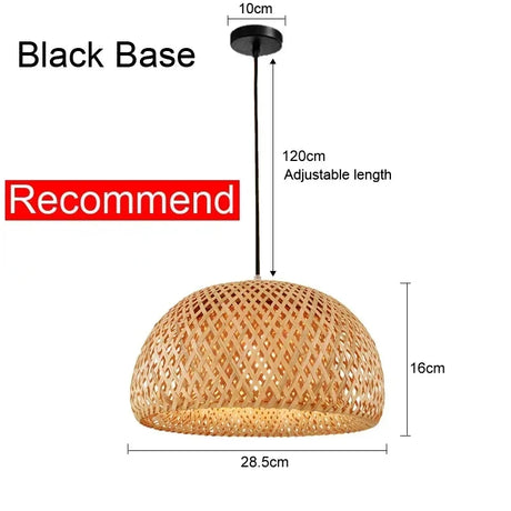 Classic Bamboo Luster's Chandelier Hanging Lamp Ceiling Handmade Rattan Pendant Light Fixture Weaving Home Living