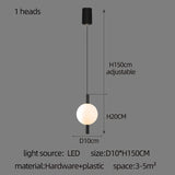 Globe Chandelier Designer Villa Living Room Dining Table Apartment Hanging Lamps Nordic Modern Attic Double Staircase Pendant