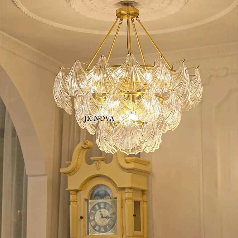 Living Room Pendant Light Post-modern Minimalist Luxury Bedroom  Creative Shell Crystal Glass Master Bedroom Dining Room Light