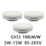 LED cabinet light wardrobe light GX53 spotlight AC85V-260V 4-20PCS  no flickering warm white light 5W-15W high lumens 100LM/W