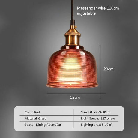 Nordic Glass Pendant Light Creative Minimalist Modern Lamp for Restaurant With Transparent Lampshade Brass Color and E27 Socket