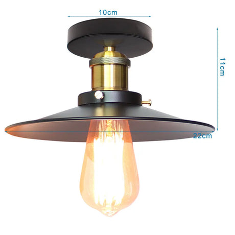 Vintage Retro Ceiling Light Flush Mount Lamp Shade Industrial Lights Lighting for Indoor Bedroom Kitchen Living Room Home Decors