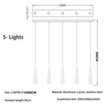 2025 New Modern LED Crystal Pendant Light Lustre Restaurant Bar Composite Staircase Light Living Room Home Decoration Lighting