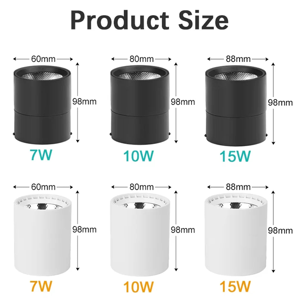 LED Downlights 3 Color Change Room Decor Fixture Foldable Spotlight In ...