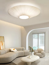 Ceiling light simple round whtie fabric lamp foyer creative flying saucer light Living Room restaurants hotel lobby lighting E27