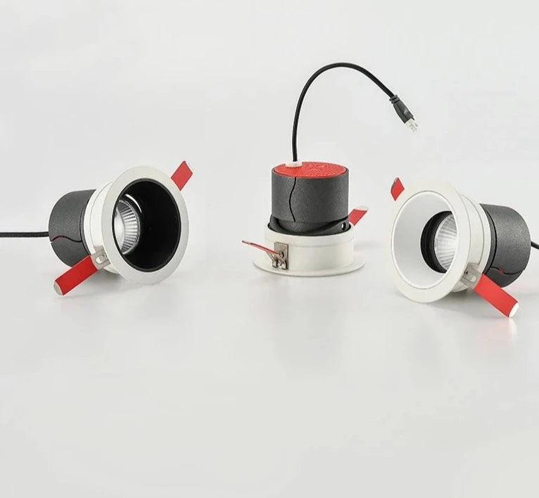 Recessed Anti-glare LED Downlight 7W 12W Home Living Room Bedroom Ceiling Lamp Flood Spot Lights Cut out Hole 8cm