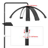40W Dimmable Bi-color Temperature LED Half Moon Lash Light Floor LED Ring Lamp Beauty Facials Skincare Tattoo Eyebrows