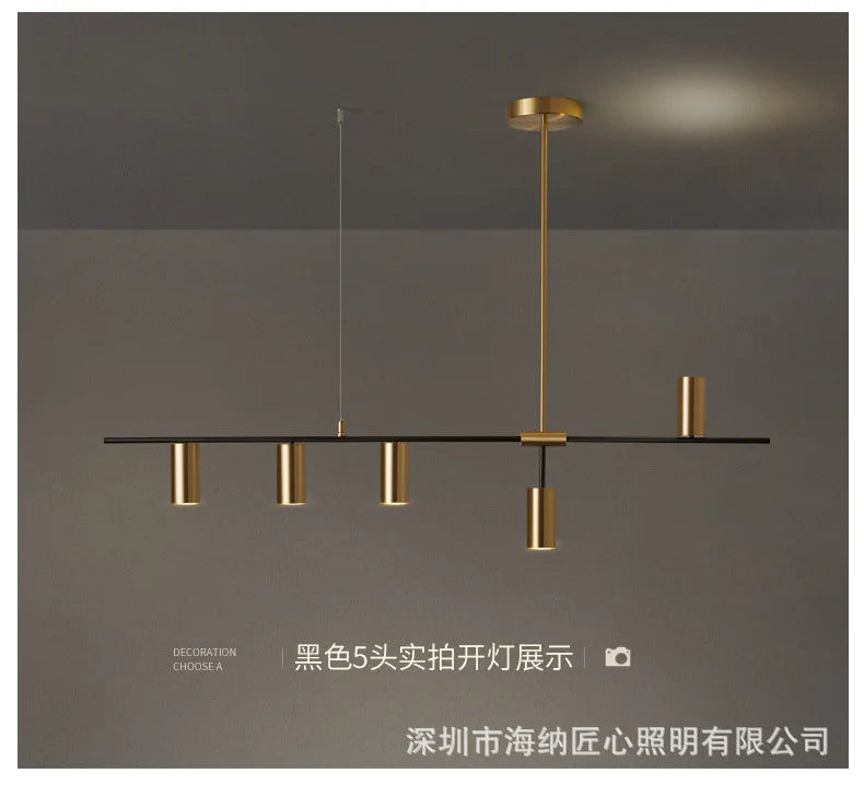 Aisilan led chandelier modern all copper dining room light luxury bar Nordic home  spot pendant lamp