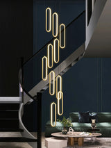 Minimalist Chandelier Nordic Hanging Modern LED Pendant Light Living Room Restaurant Villa Loft Ceiling Staircase Pendant Light
