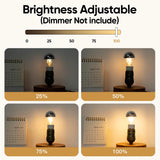 G45 Edison LED Globe Night Bulb - 4W Dimmable E12 E14 E26 E27 Silver Top Mirror Light