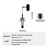 Modern Glass Pendant Light with Knob Switch - Bedside Hanging Night Light